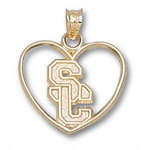 USC Trojans Solid 14K Gold SC Heart Pendant 31bhJ66a%2BbL USC Trojans Solid 14K Gold SC Heart Pendant