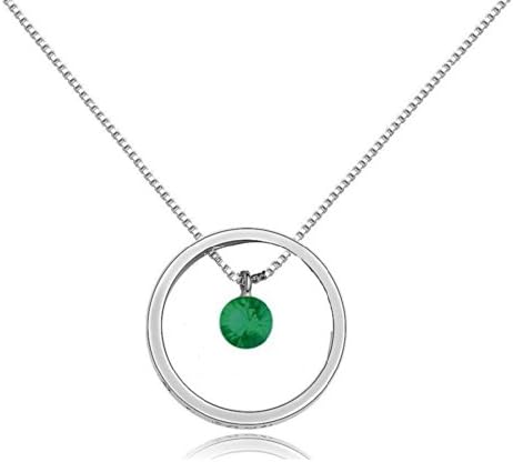 Swarovski Crystal "I Love You to the Moon and Back" Necklace May Birthstone Emerald