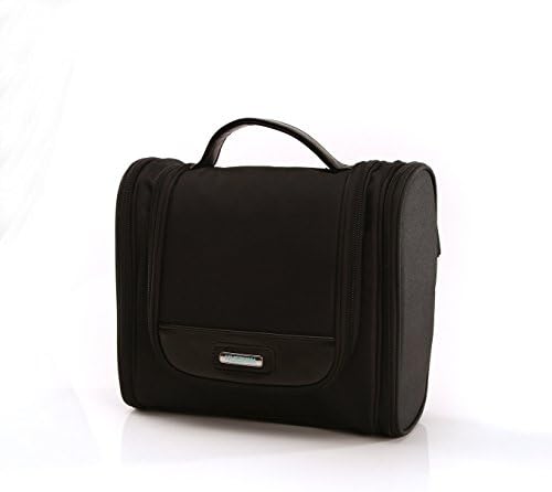 Nuowin Three-Doors Hanging Travel Toiletry Bag with Multi-pockets Large Capacity Travel Organizer (Black)