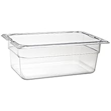 Carlisle 1028107 Clear 10-1/4-Inch TopNotch One Quarter Size Food Pan (Case of 6)