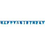 Creative Converting Shark Splash Jointed Happy Birthday Banner