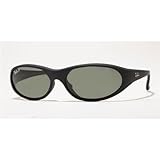 Daddy-O Oval Wrap Matte Black Polarized Sunglasses