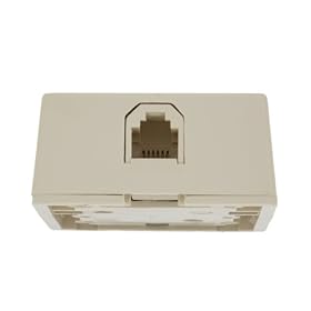 Leviton 4625A-26T Type 625A2 Telephone Surface Wall Jack - Light Almond