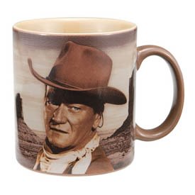 JOHN WAYNE Western Movie Man's Gotta Do Ceramic COFFEE MUG Cup New Gift by Vandor