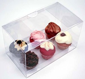 Crystal Clear Cupcake Box Set - Clear - Mini - Holds 6