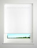 White - Plain Straight Edge Roller Blind / Blinds - 90x160cm