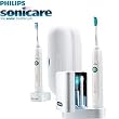 Philips Sonicare HX6733/80 HealthyWhite 3 Mode Premium Edition Rechargeable Toothbrush 2 Sets (2 Handles, 2 Brush Heads, 1 Hydro Clean UV Sanitizer with Integrated Charger, 1 Travel Charger, 2 Travel Cases)