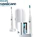 Philips Sonicare HX6733/80 HealthyWhite 3 Mode Premium Edition Rechargeable Toothbrush 2 Sets (2 Handles, 2 Brush Heads, 1 Hydro Clean UV Sanitizer with Integrated Charger, 1 Travel Charger, 2 Travel Cases)