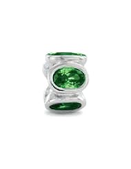 Zable(tm) Sterling Silver Bezel Set Ovals May Bead / Charm