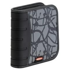 ednet CD-Etui mit Rei�verschluss aus hochwertigem Nylon und Koskin 24 CDs/DVDs grey