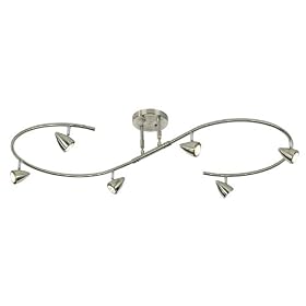 Pro Track® 300 Watt Brushed Steel S-Wave Light Fixture