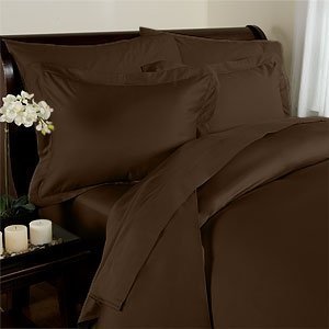 Solid Chocolate 300 thread count Attached Queen size Waterbed sheet set with POLE attachements 100% Egyptian Cotton By sheetsnthings