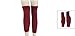 uxcell Pair Burgundy Knitted Elastic Knee Warmers for Women