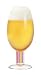 Beer Glass, Navaja, Rainbow Striped Stem w/ Matching Napkin. Designer Color Enamel Stem Beer Goblet