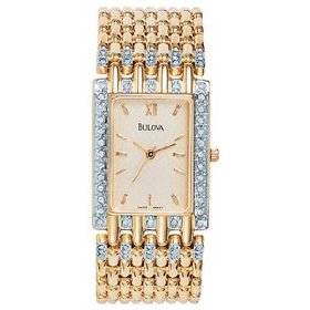 Bulova Men's Gold Tone Macho Diamond Watch #98A57