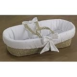 Pindot Moses Basket - color: White/White
