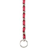 Guardian Gear 18-Inch Steel Dog Choke Chain with Nylon Webbing, Raspberry
