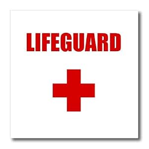 Amazon.com: 3dRose ht_151228_1 Lifeguard Red Life Guard Text with Red ...