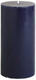 Tag 201705 Unscented Long Burning 3-Inch by 6-InchHigh Quality Pillar Candle, Navy Blue