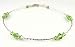 Jewelry : Peridot - August Birthstone Sterling Silver Ankle Bracelets:Swarovski Crystal Adjustable Beaded Anklets. Handmade Jewelry