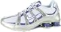 WOMENS NIKE SHOX TURBO MESH (347522 114) (10 M, White/Silver/Purple)