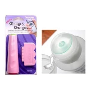 Konad Stamping Nail Art Stamp& Scraper+one Touch Remover