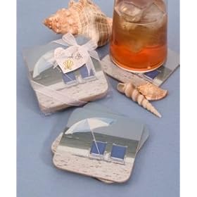 BEACH COASTERS - BEACH THEME CORK COASTER SETS - coasters, Quantity of 30 pc, by Jaf Gifts