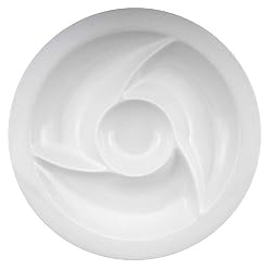 Zak Designs White Pinwheel Chip n Dip