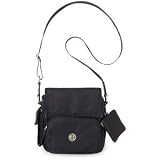 Giani Bernini Nylon Flap Crossbody Handbag Purse ~ Black In Color