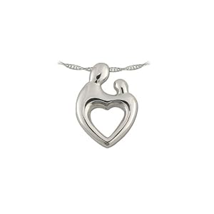 Medium Sterling Silver Mother and Child?Pendant by Janel Russell