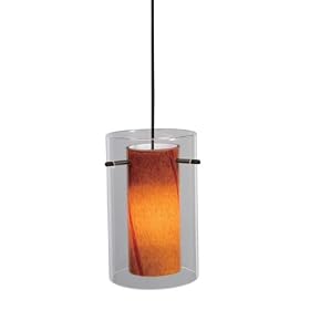 Euro Rail - 1 Light Low Voltage Mini Pendant Track Lighting Fixture - Dark Bronze - Clear... by Vaxcel Lighting