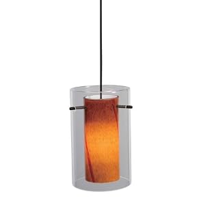 Euro Lava Swirl Glass Mini Pendant Finish: Dark Bronze