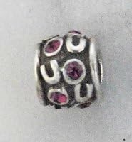Joppa Retro Silver Random Horseshoe Bead w/ Stones
