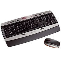 Cherry M86-21950 EUAAAAC CyMotion Master Solar Tastatur schnurlos 104 Tasten MS W98 US + Maus Schwarz-silber