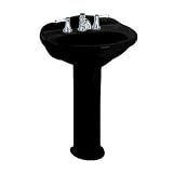 TOTO Whitney LPT754.451 Pedestal Lavatory with 4 Inch Faucet Centers, Ebony