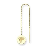14K Atlanta Falcons Round Threader Earrings