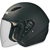 AFX FX-43 Open Face Motorcycle Helmet Flat Black Large L 01040529 by AFX