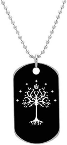 White Tree of Gondor The Lord of the Rings Custom OvaL Dog Tag (Large Size) Pet Tag Cat Animal Tag