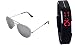 Sheomy Combo of Silver Mercury Aviator Sunglass and a LED Digital Black dial Watch with Magnet Lock RS.299.00