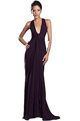 Sexy V-neck Mermaid Floor Length Chiffon Bandage Dress/Evening Dress 