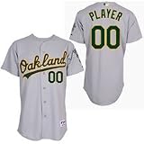 MLB Men's Oakland A's Authentic Jersey Personalized (Road Gray, 40/Medium)