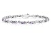 10k White Gold Diamond and Amethyst Bracelet