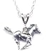16 Mustang Chain Necklace Sterling Silver Jewelry