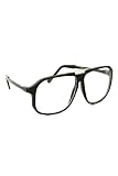 Black Oversized Clear Lens Glasses
