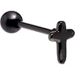 Black Cross Anodized Titanium Barbell