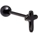 Black Cross Anodized Titanium Barbell
