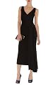 Long Draped Jersey Structured Dress