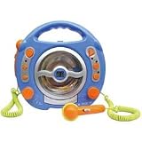CD Player Sing-a-long  mit zwei Mikrofonen in Blau - HSM