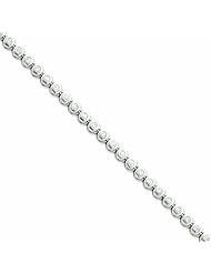 14K White Gold Holds 29 2.5mm Stones 1.71ct Fancy Tennis Bracelet Mounting
