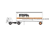 Athearn HO Scale Ready-to-Roll Ford C Cabover w/28' Smooth Trailer - CME